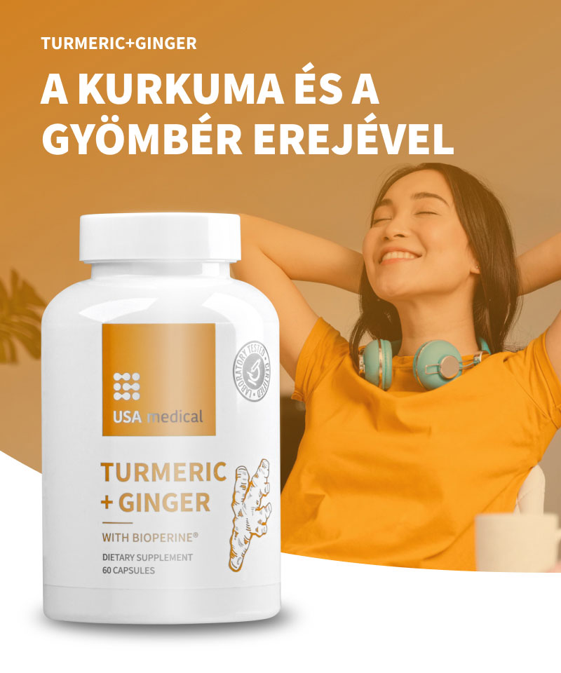 Kurkuma és gyömbér kapszula BioPerine®-nel  60 db