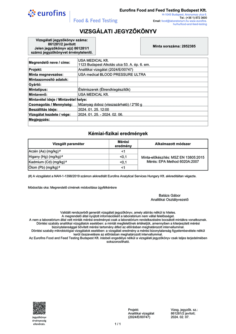 Vérnyomás Ultra kapszula ABG10+® és AlphaWave® 60 db - Image 2