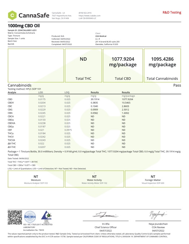 USA medical CBD Olaj 1000 mg | 30 ml - Image 3
