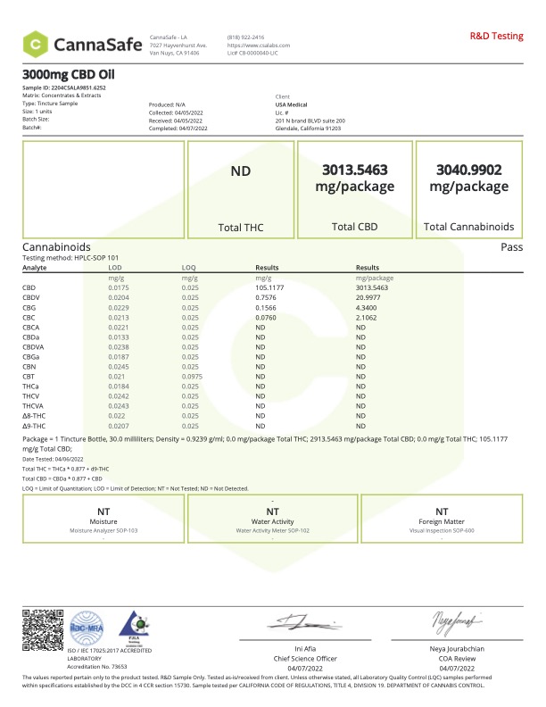 USA medical CBD Olaj 3000 mg | 30 ml - Image 3