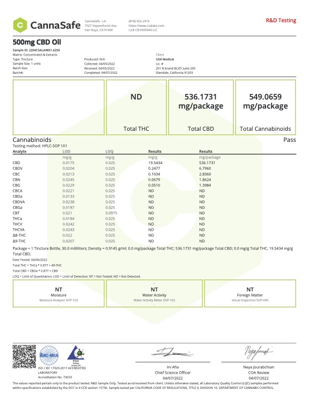 USA medical CBD Olaj 500 mg | 30 ml - Image 3