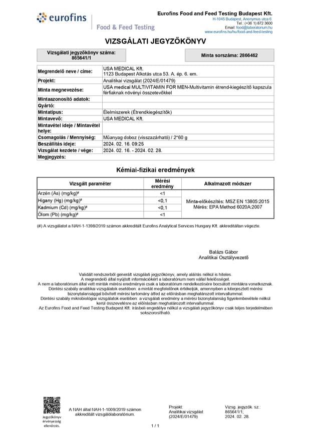 Férfi Multivitamin növényi kivonatokkal 60 db - Image 2