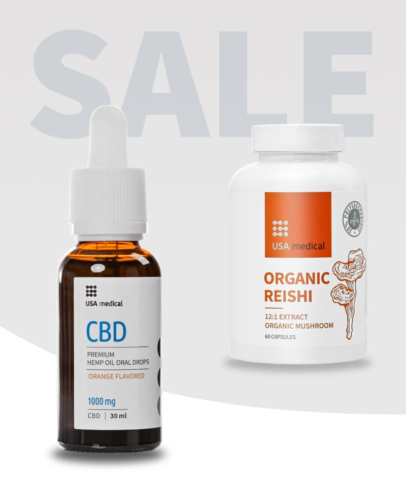 CBD Olaj 1000 mg + Organic REISHI gomba kivonat