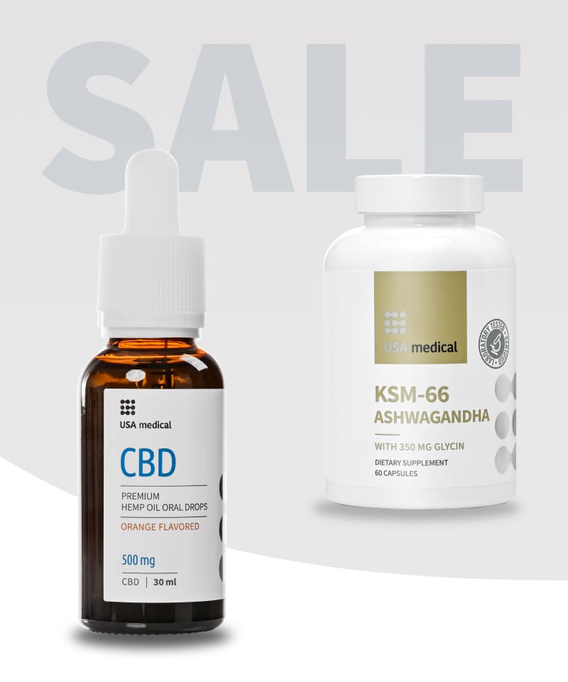 CBD Olaj 500 mg + KSM-66 Ashawagandha