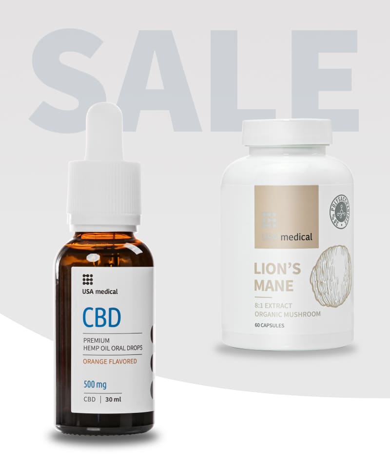 CBD Olaj 500 mg + LION'S MANE gomba kivonat