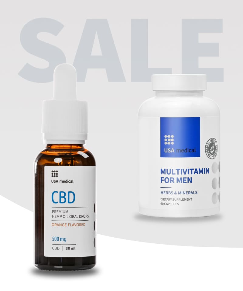 CBD Olaj 500 mg + Multivitamin férfiaknak kapszula