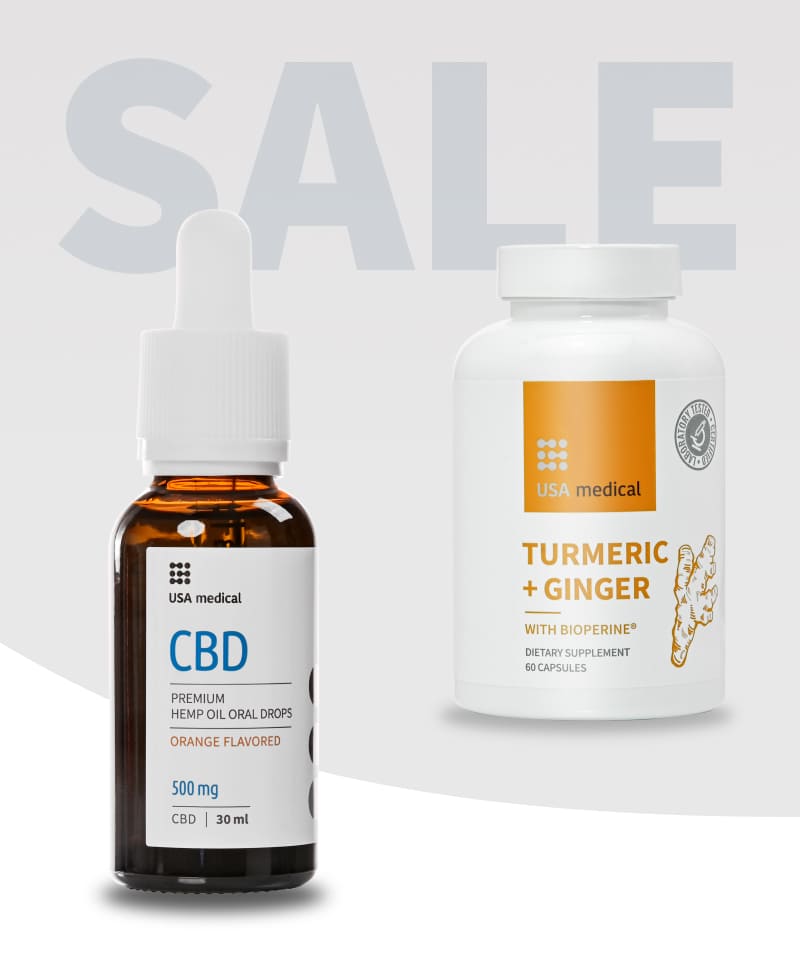 CBD Olaj 500 mg + Kurkuma-Gyömbér kapszula