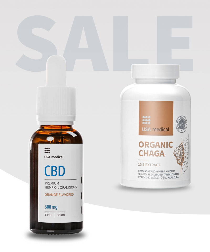 CBD Olaj 500 mg + Organic CHAGA gomba kivonat