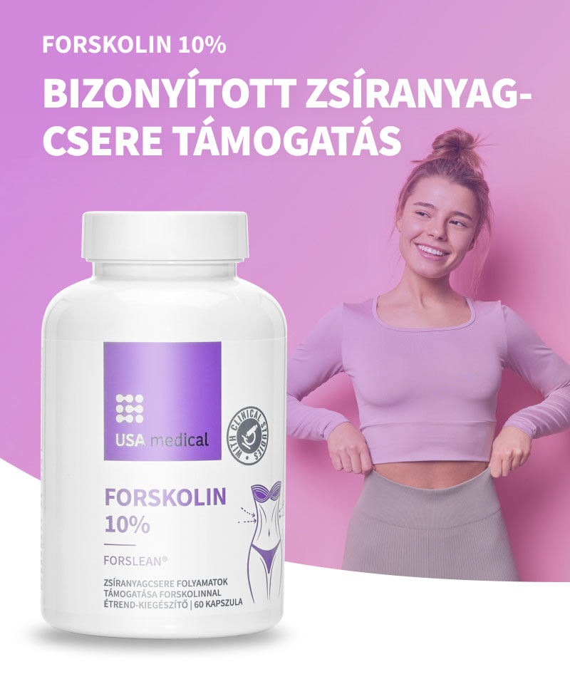 Forskolin 10% kivonat zsíranyagcsere támogatáshoz <br> 60 db
