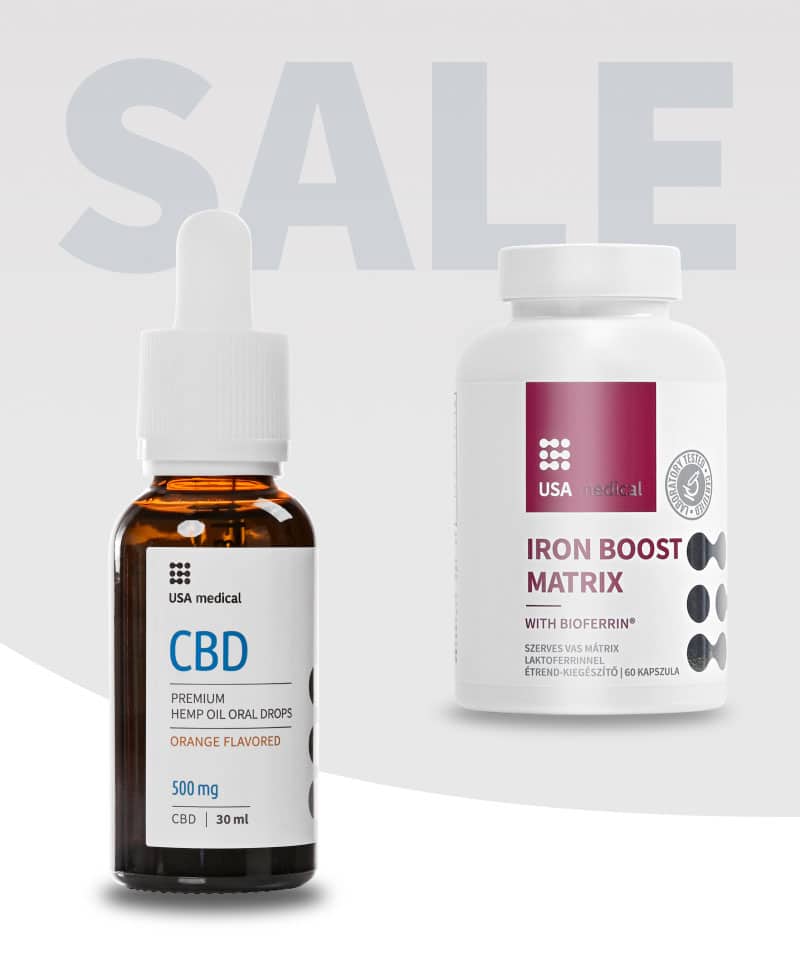 CBD Olaj 500 mg + Vas mátrix