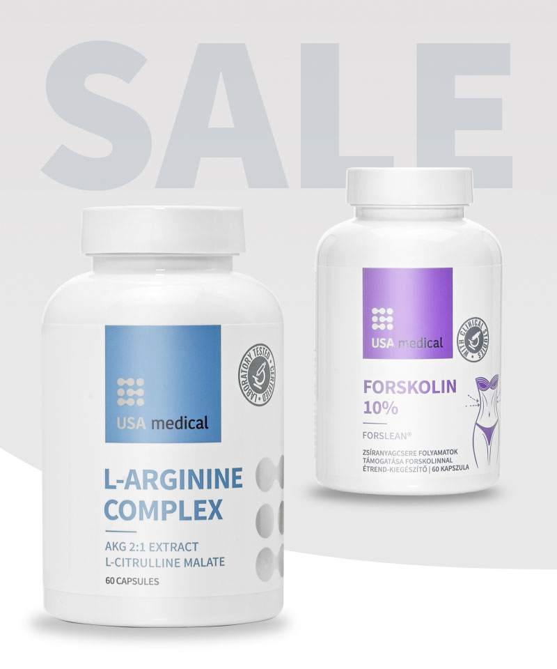 L-arginin és l-citrullin malát kivonat + Forskolin 10% kivonat