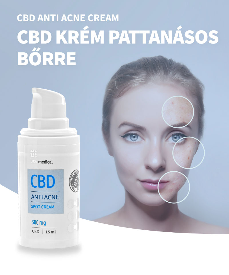 CBD krém pattanásos bőrre  600 mg CBD | 15 ml