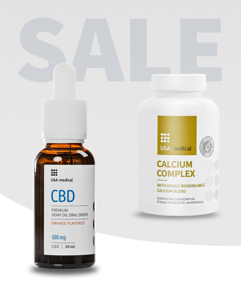 CBD Olaj 500 mg + Szerves Kalcium Komplex