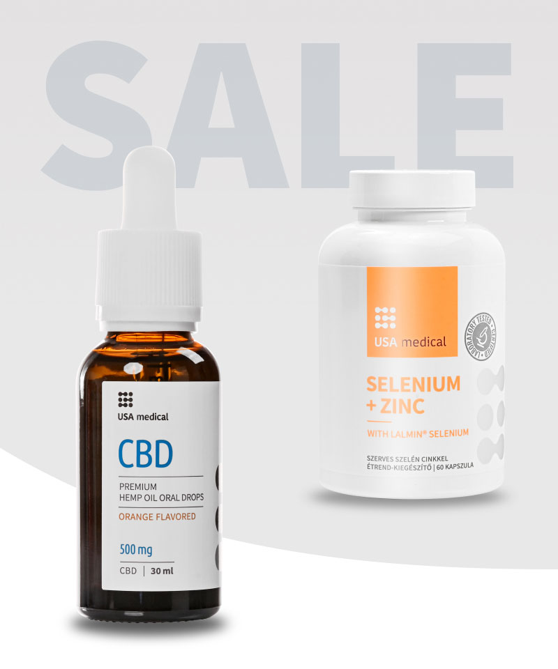 CBD Olaj 500 mg + Szerves Lalmin® szelén + cink