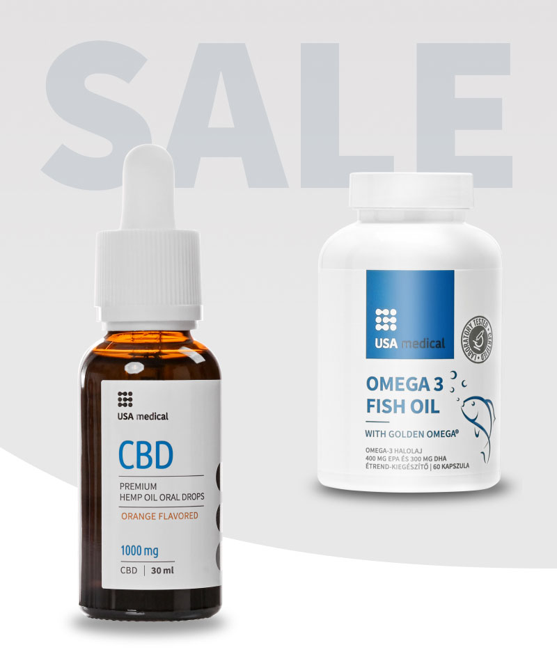 CBD Olaj 1000 mg + Omega-3 Halolaj kapszula