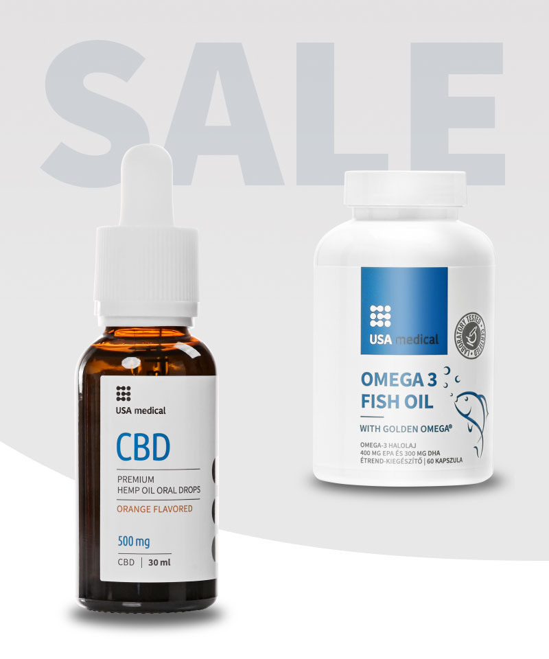 CBD Olaj 500 mg + Omega 3 halolaj