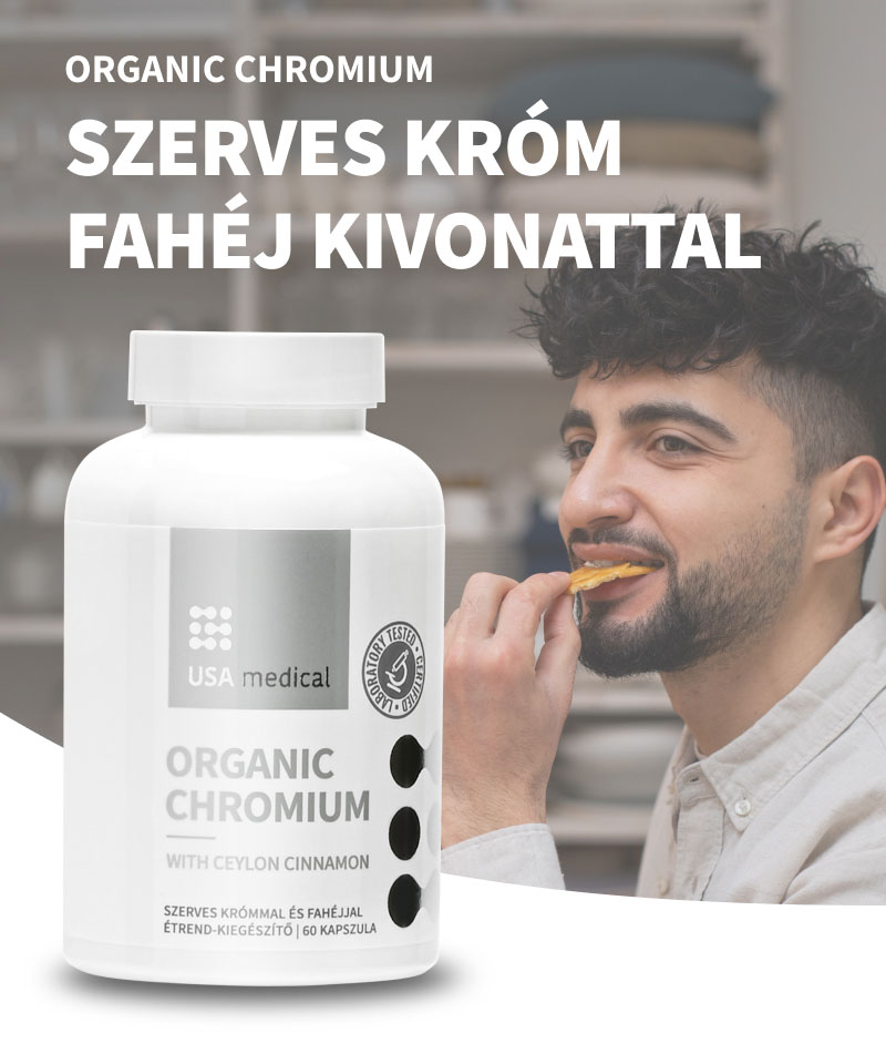 Szerves króm ceyloni fahéjjal kapszula 60 db