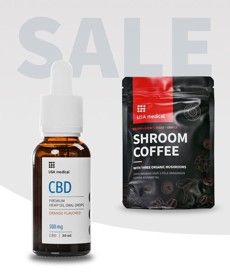 CBD Olaj 500 mg + Gomba kávé
