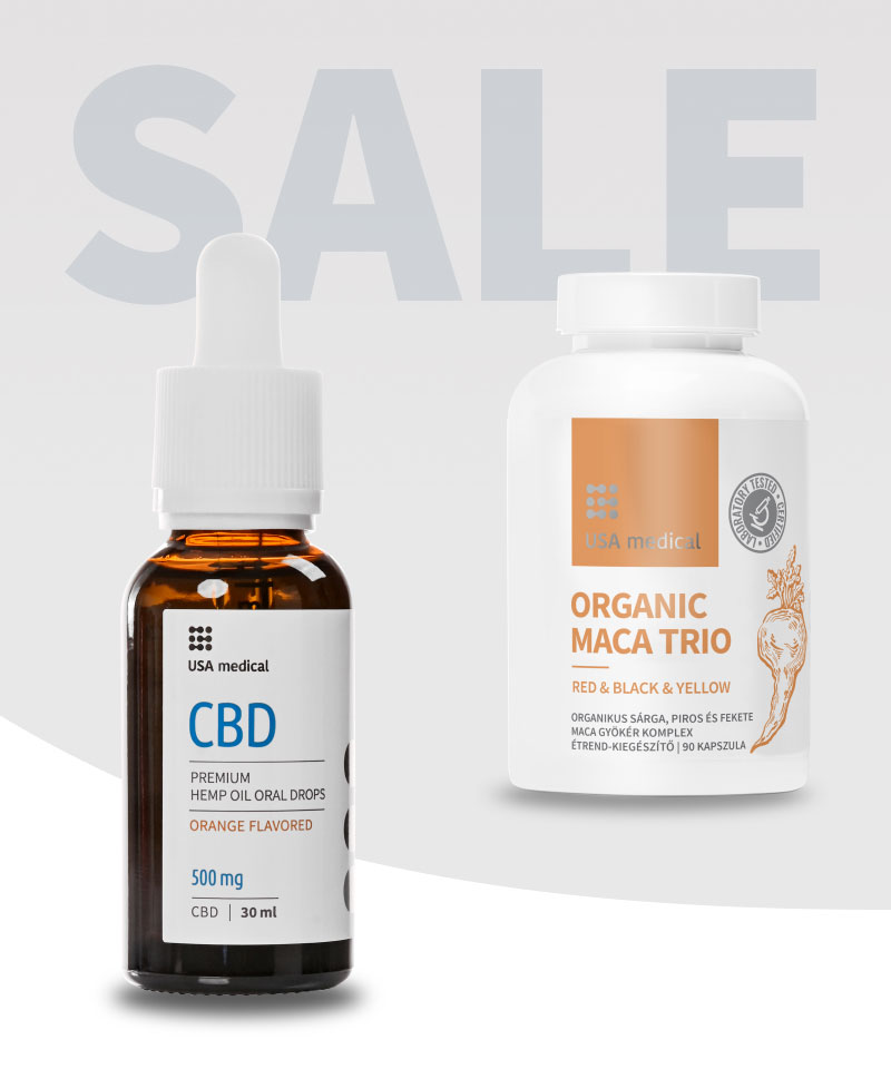 CBD Olaj 500 mg + Maca trió kapszula