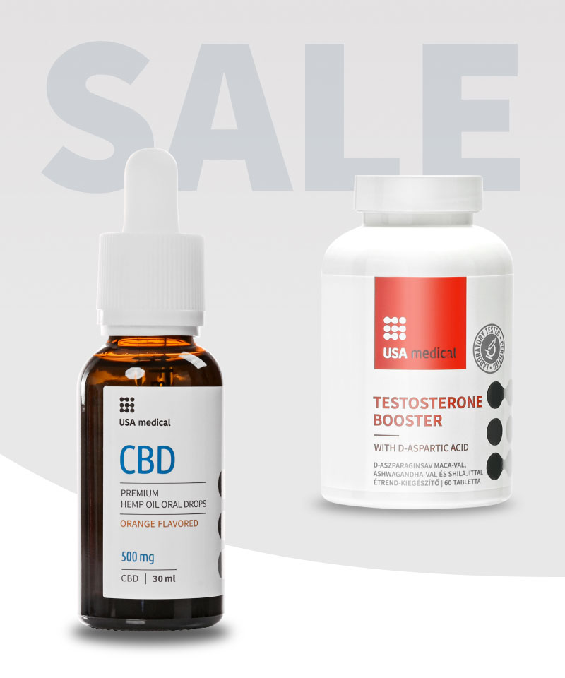 CBD Olaj 500 mg + Tesztoszteron tabletta