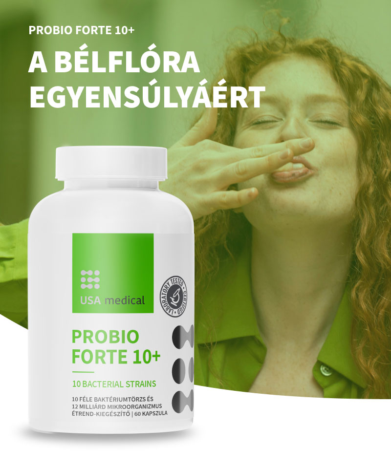 Bélflóra támogató kapszula 10 féle baktérium törzzsel 60 db