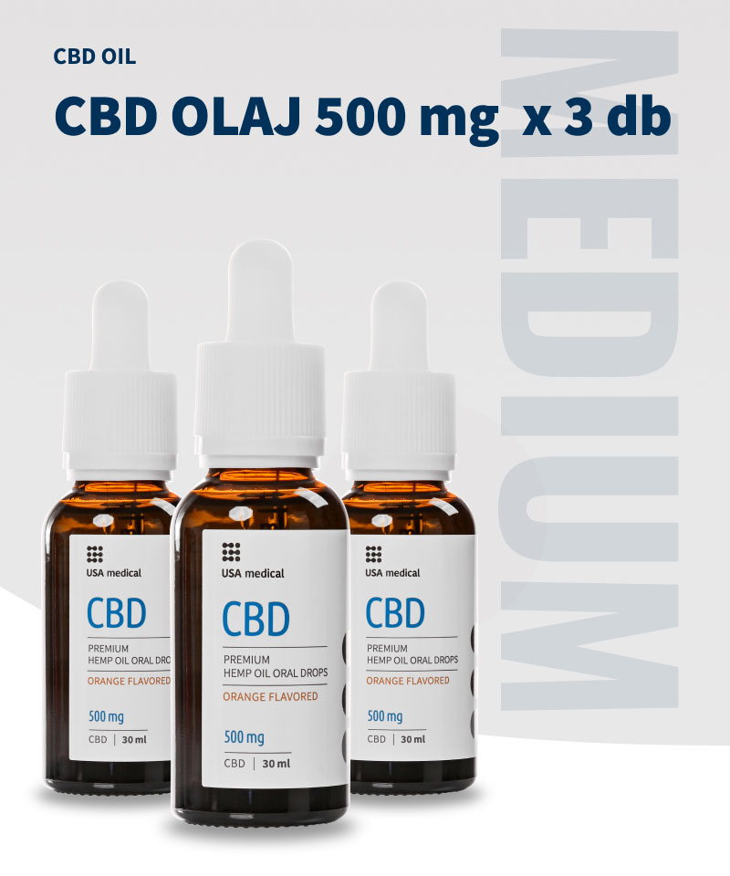USA medical CBD Olaj 500 mg | 30 ml x 3 db